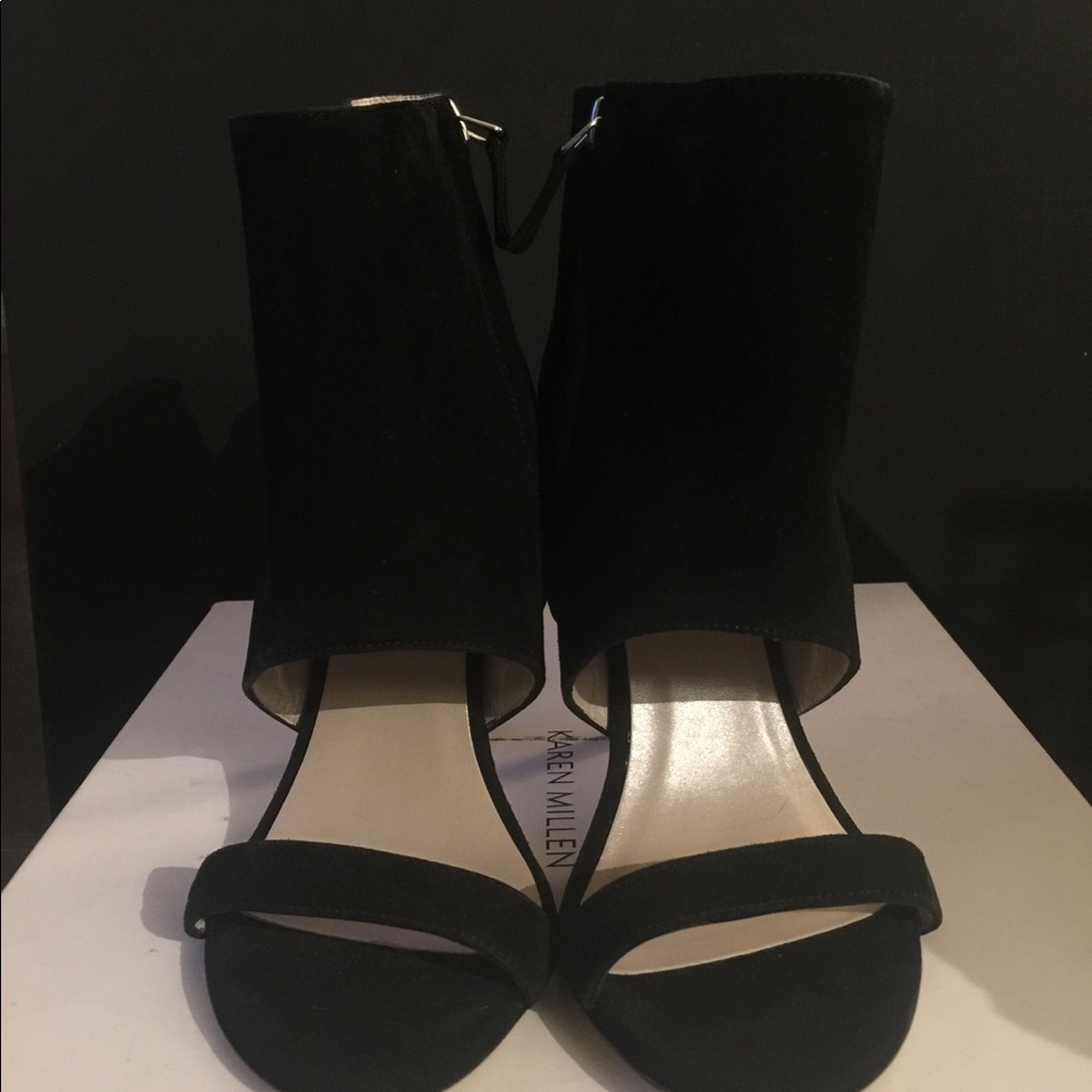 Karen Millen Black Suede Sandals size 7